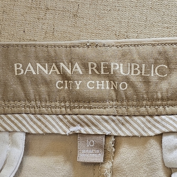 Banana Republic Roll Up City Chino Stone Twill Pants Size 10 - Picture 9 of 16